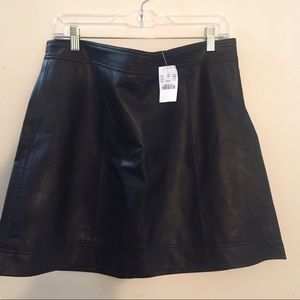 Black J Crew Faux Leather Skirt.